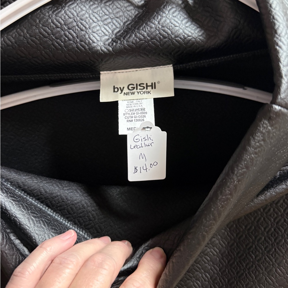 Brown Textured Leather Looking Long Maxi Sirt - Picture 2 of 5
